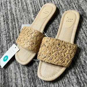 A New Day Women's Tan Slide Sandals Various Sizes